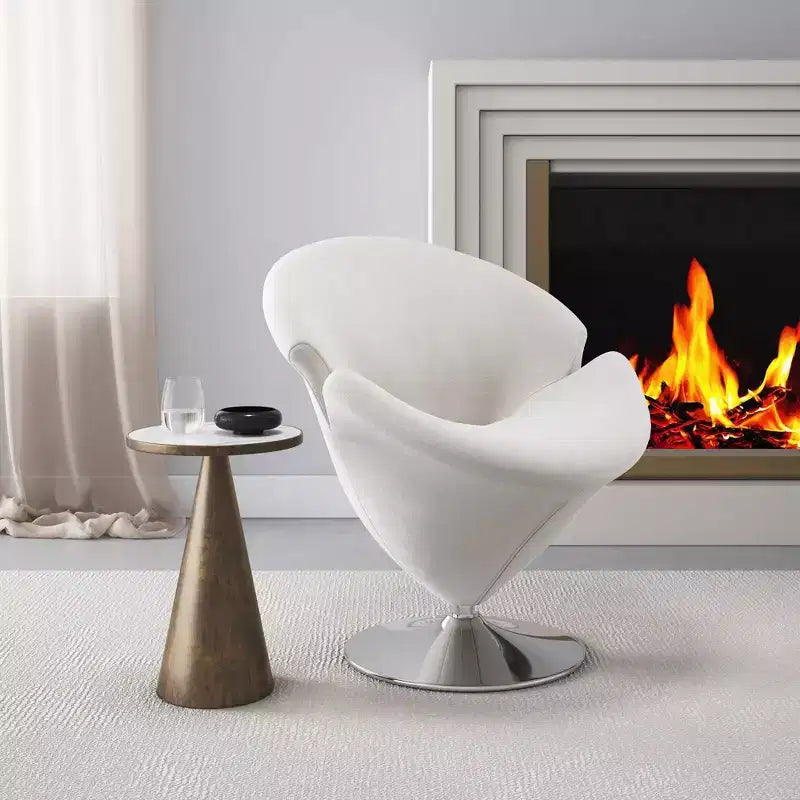 Set di 2 Poltrone Tulip Girevoli in Velluto - Manhattan Comfort