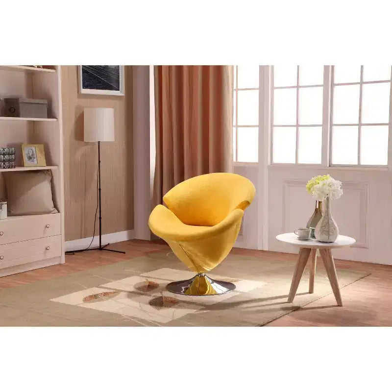 Set di 2 Poltrone Tulip Girevoli in Velluto - Manhattan Comfort