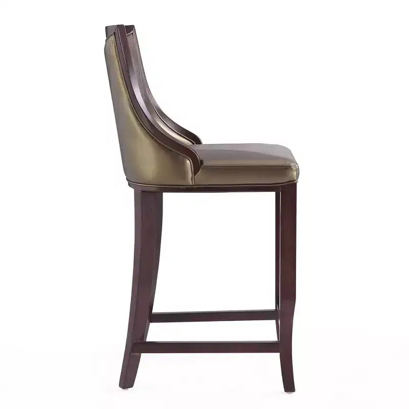 Set di 2 sgabelli da bar Emperor, imbottiti in faggio e similpelle - Manhattan Comfort