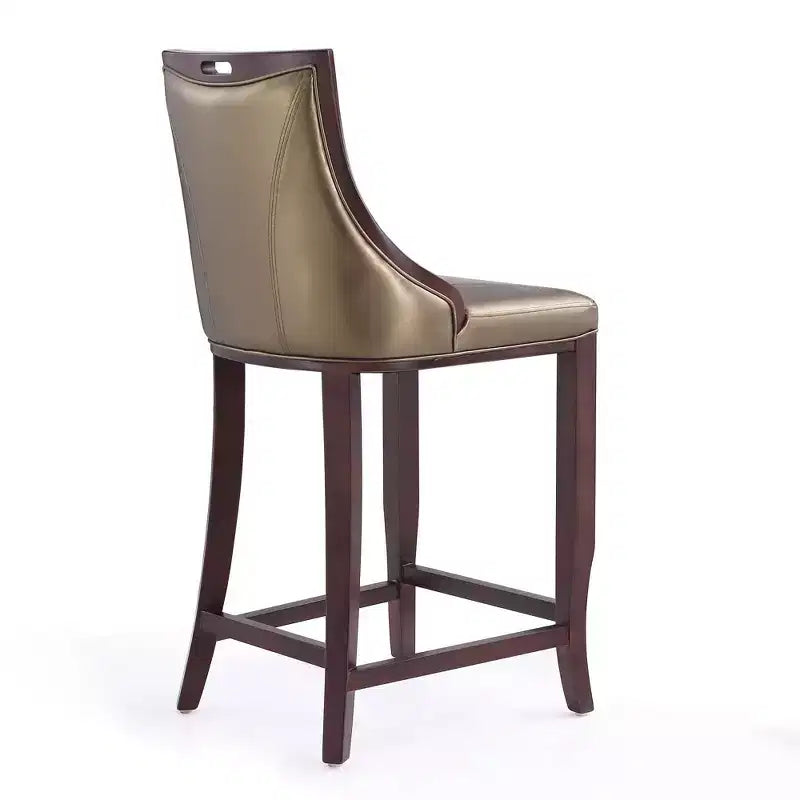 Set di 2 sgabelli da bar Emperor, imbottiti in faggio e similpelle - Manhattan Comfort
