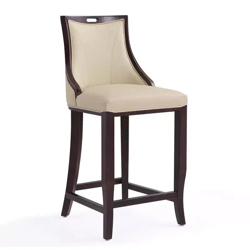 Set di 2 sgabelli da bar Emperor, imbottiti in faggio e similpelle - Manhattan Comfort