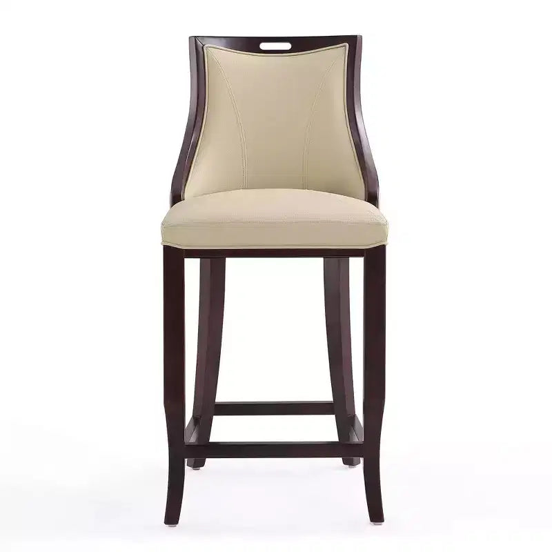 Set di 2 sgabelli da bar Emperor, imbottiti in faggio e similpelle - Manhattan Comfort