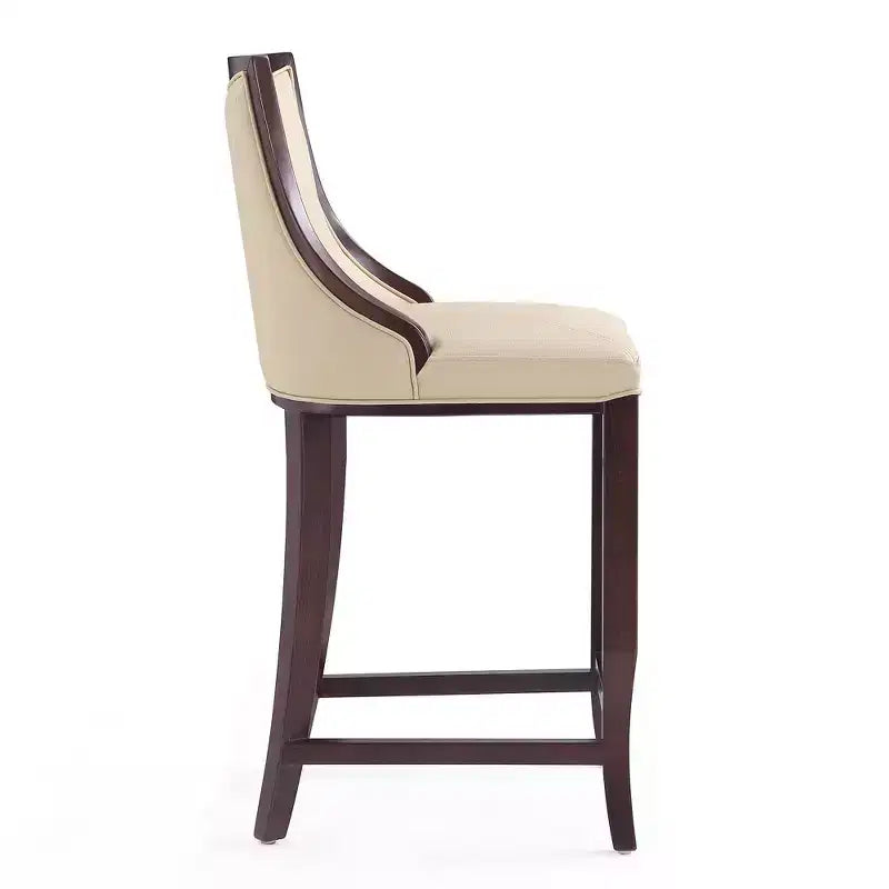 Set di 2 sgabelli da bar Emperor, imbottiti in faggio e similpelle - Manhattan Comfort