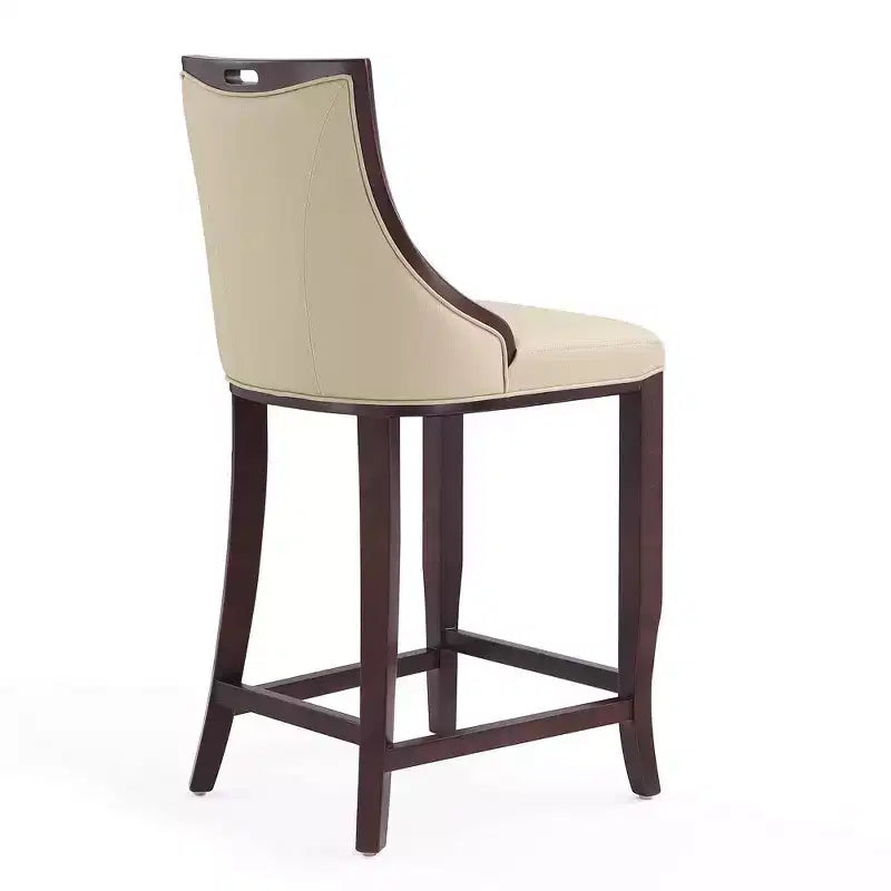 Set di 2 sgabelli da bar Emperor, imbottiti in faggio e similpelle - Manhattan Comfort