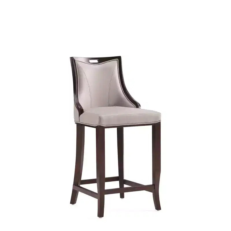 Set di 2 sgabelli da bar Emperor, imbottiti in faggio e similpelle - Manhattan Comfort