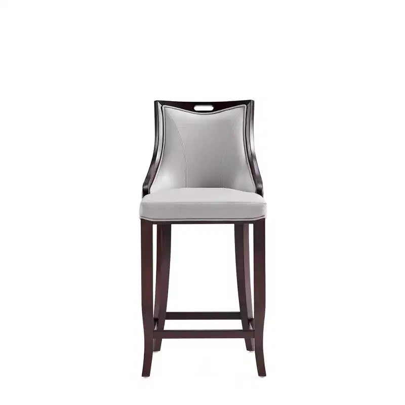 Set di 2 sgabelli da bar Emperor, imbottiti in faggio e similpelle - Manhattan Comfort