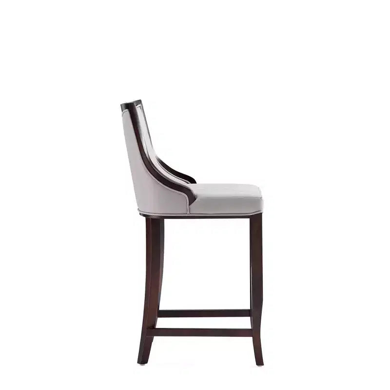 Set di 2 sgabelli da bar Emperor, imbottiti in faggio e similpelle - Manhattan Comfort