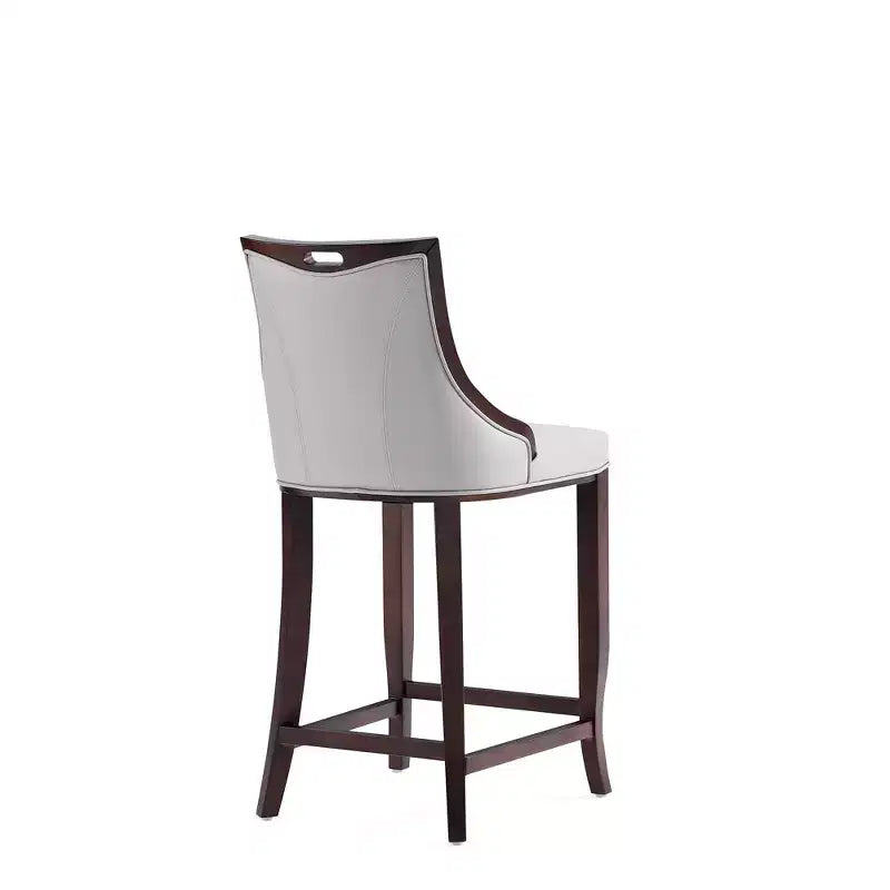 Set di 2 sgabelli da bar Emperor, imbottiti in faggio e similpelle - Manhattan Comfort
