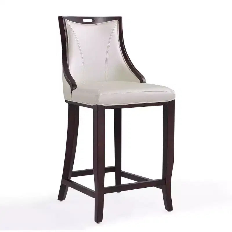 Set di 2 sgabelli da bar Emperor, imbottiti in faggio e similpelle - Manhattan Comfort