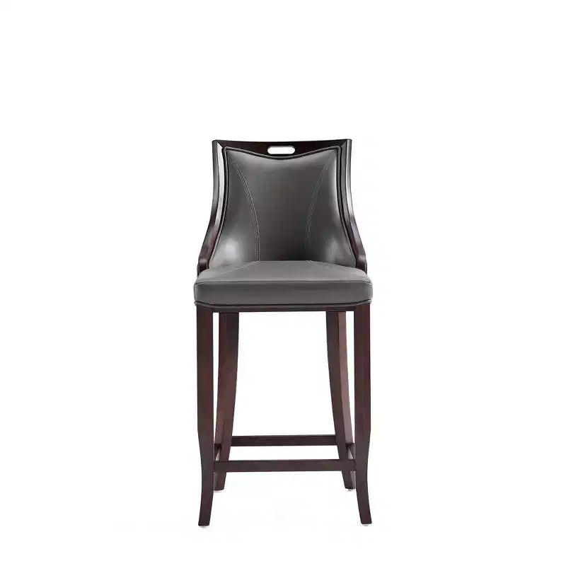 Set di 2 sgabelli da bar Emperor, imbottiti in faggio e similpelle - Manhattan Comfort