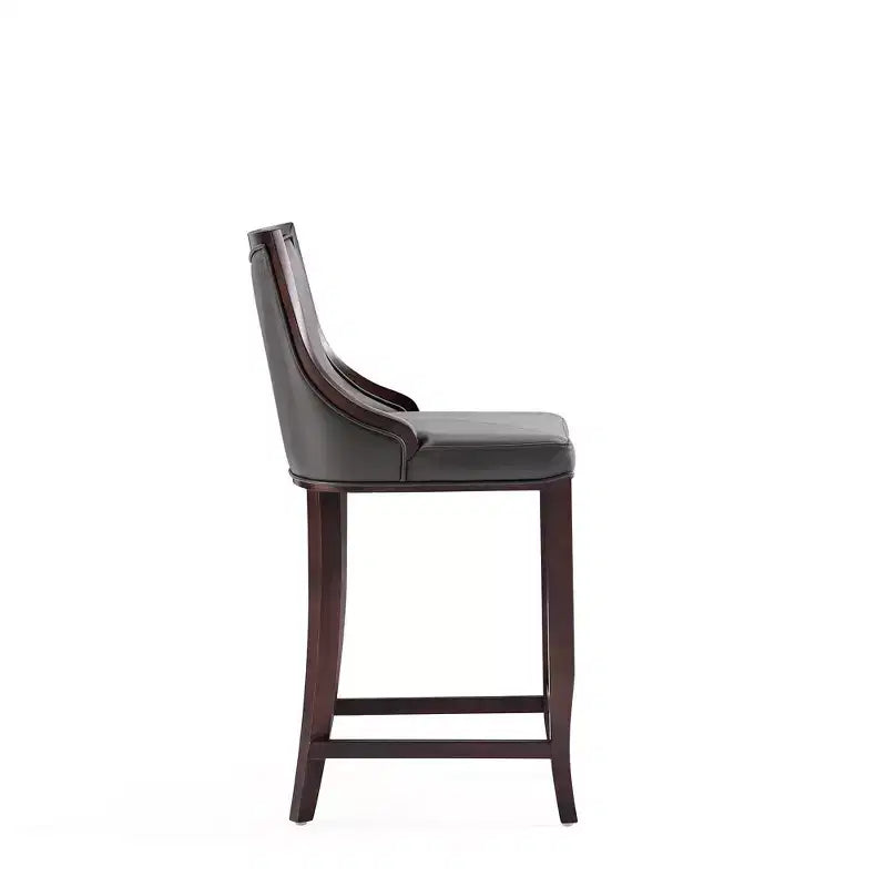 Set di 2 sgabelli da bar Emperor, imbottiti in faggio e similpelle - Manhattan Comfort