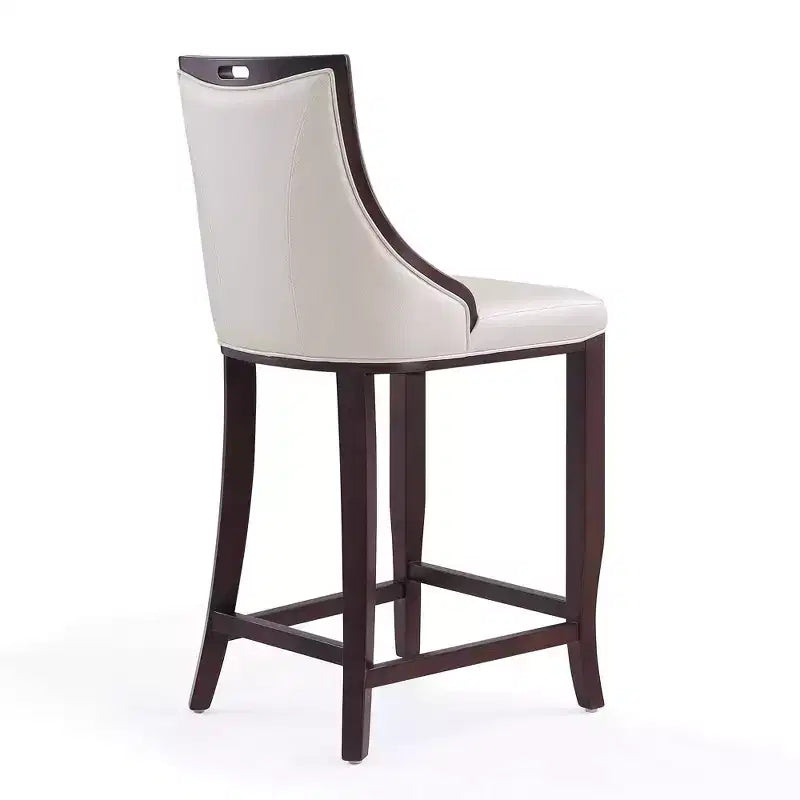 Set di 2 sgabelli da bar Emperor, imbottiti in faggio e similpelle - Manhattan Comfort