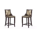 Set di 2 sgabelli da bar Emperor, imbottiti in faggio e similpelle - Manhattan Comfort