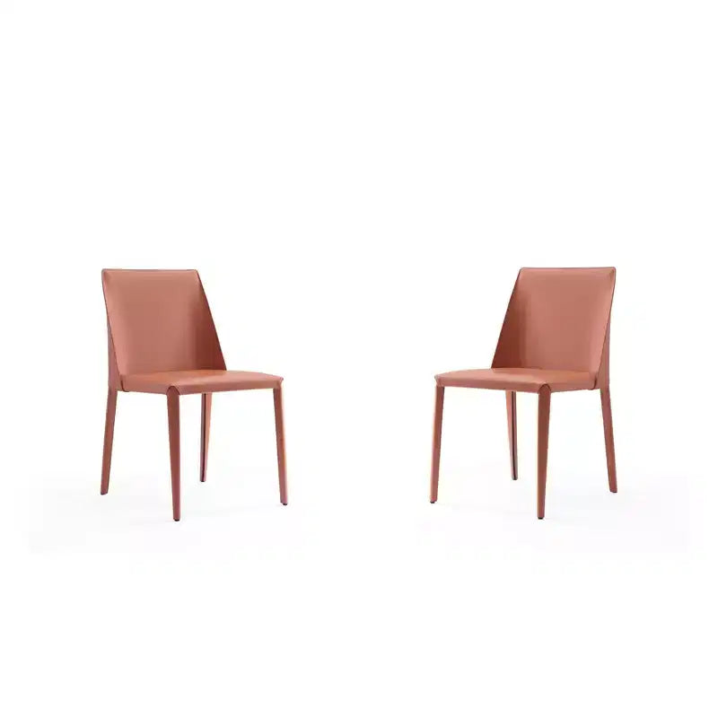 Set di 2 sedie da pranzo in pelle Paris Saddle - Manhattan Comfort