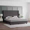 Emma and Oliver Premium ComfortMedium Firm Hybrid Innerspring Mattress in a Box with Knitted Fabric Top and CertiPUR-US Certified Foam