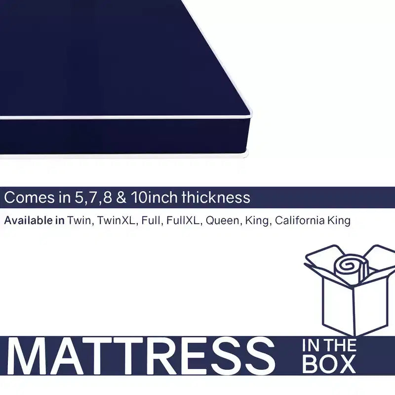 Continental Sleep, materasso 7" medio-rigido impermeabile in nylon vinile bifacciale, silenzioso, sensazione di morbida nuvola,