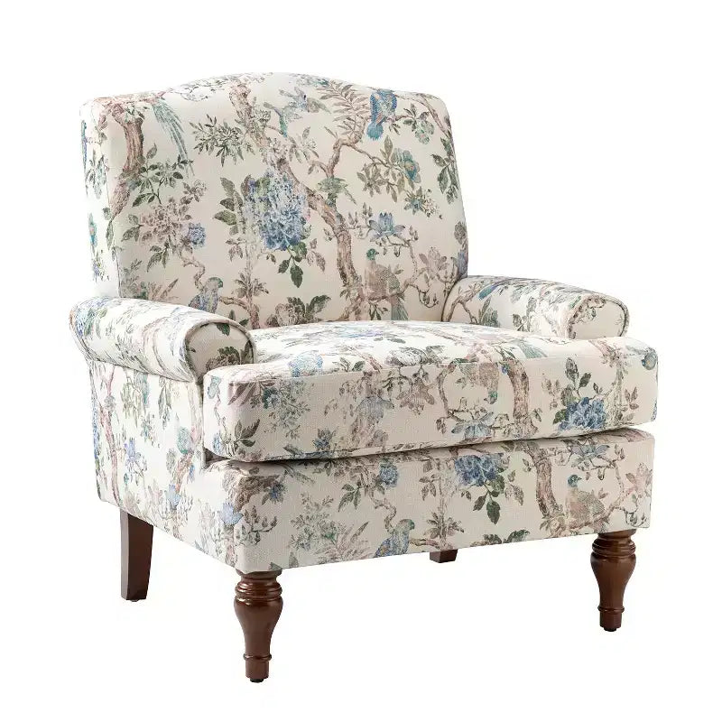 Poltrona da salotto comoda Dani con gambe in legno massello | KARAT HOME