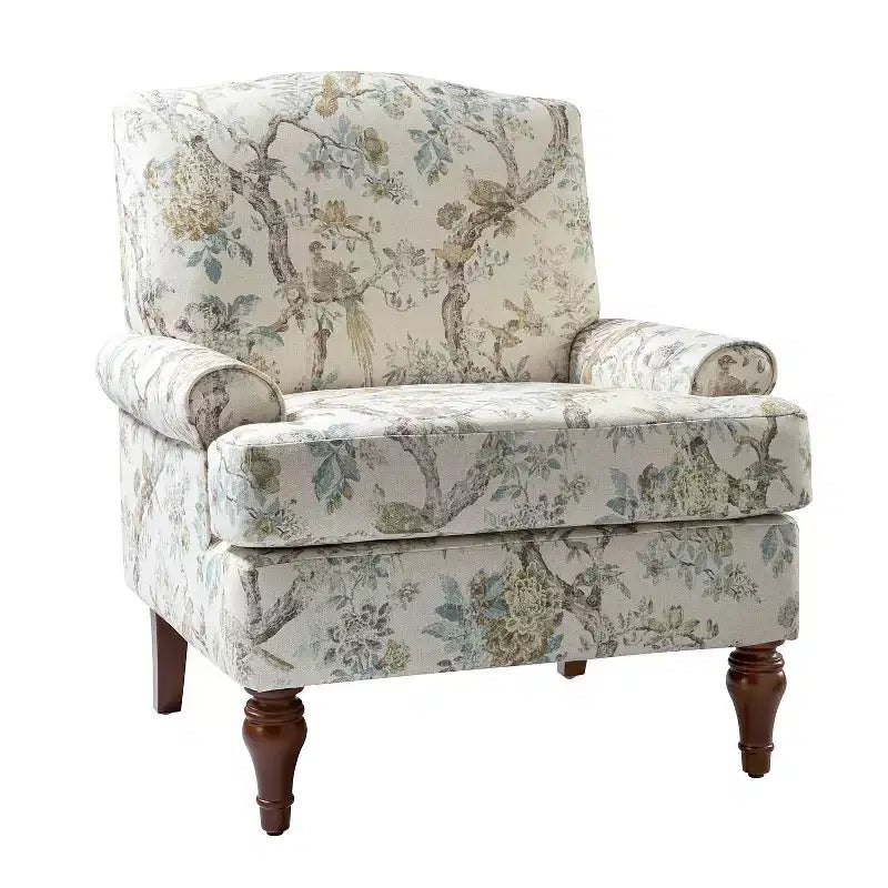Poltrona da salotto comoda Dani con gambe in legno massello | KARAT HOME