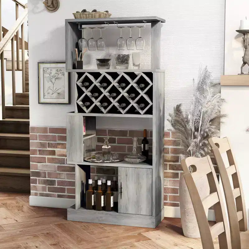 Mobile bar 24/7 Shop At Home Wellster con spazio per 11 bottiglie di vino e portabicchieri