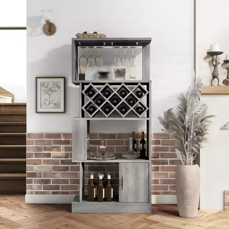Mobile bar 24/7 Shop At Home Wellster con spazio per 11 bottiglie di vino e portabicchieri