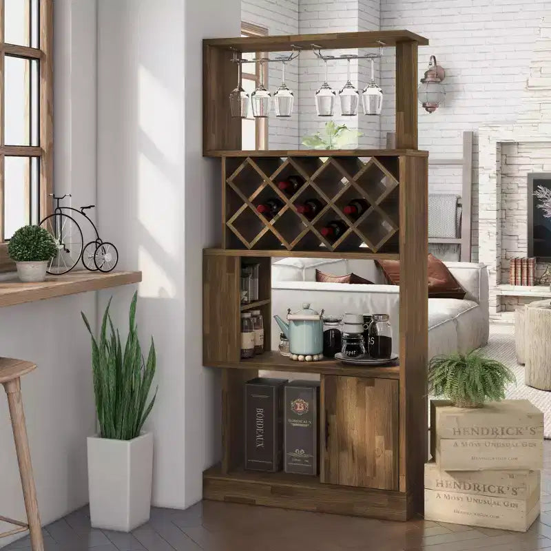 Mobile bar 24/7 Shop At Home Wellster con spazio per 11 bottiglie di vino e portabicchieri