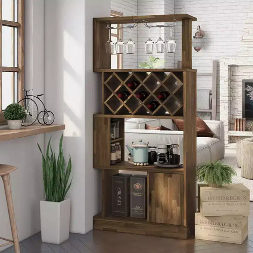 Mobile bar 24/7 Shop At Home Wellster con spazio per 11 bottiglie di vino e portabicchieri