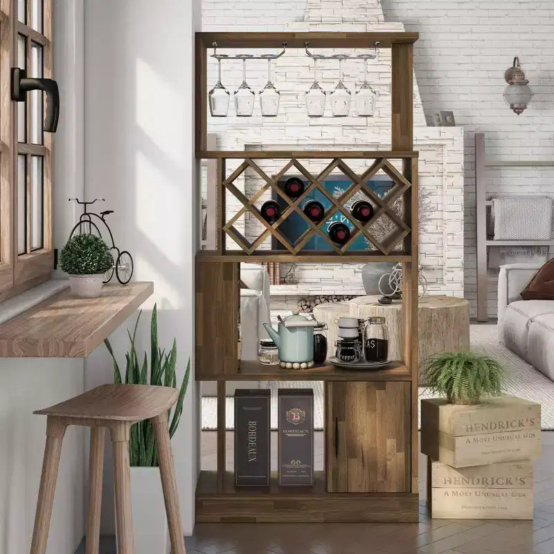 Mobile bar 24/7 Shop At Home Wellster con spazio per 11 bottiglie di vino e portabicchieri