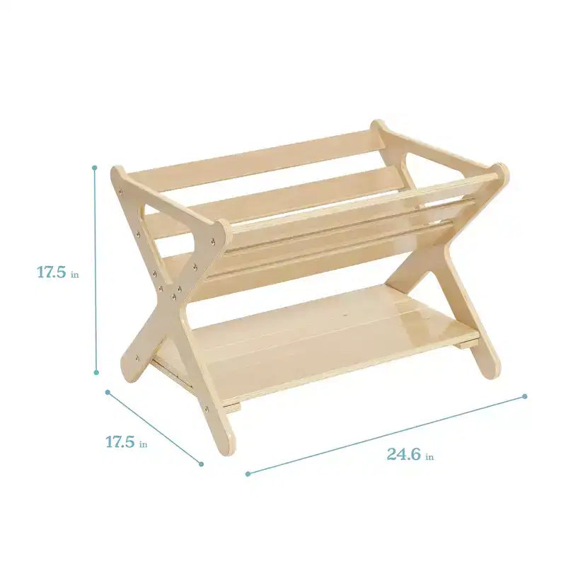ECR4Kids Scaffale portagiochi in legno con ripiano inferiore, Mobile per bambini, Mobile per bambini