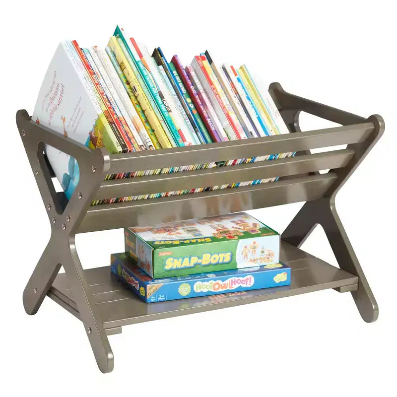 ECR4Kids Scaffale portagiochi in legno con ripiano inferiore, Mobile per bambini, Mobile per bambini