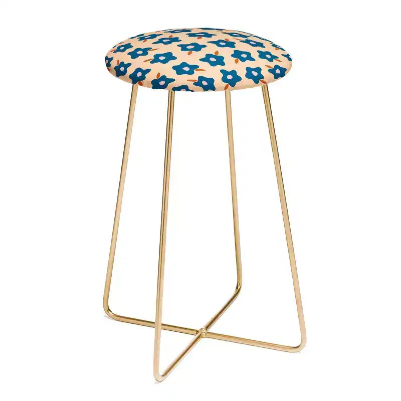 Sgabello da bar ad altezza bancone "Wonky Spring Flowers" di Maritza Lisa - Deny Designs