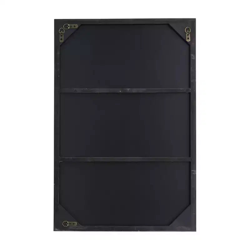 Specchio da parete rettangolare in legno marrone, cornice sottile, 1 persona