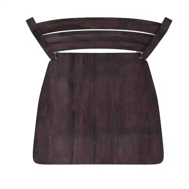 Merrick Lane - Set di Due Sgabelli da Bancone Classici con Schienale a Pioli e Seduta in Legno Massello