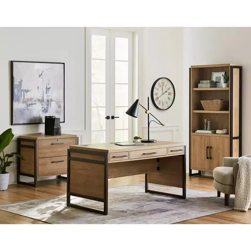 Scrivania da ufficio Mason Modern in laminato di legno - Martin Furniture