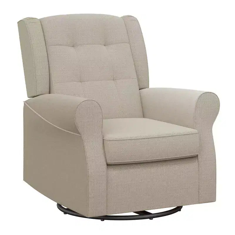 Sedia a dondolo a planata con schienale ad ali e trapuntatura Eden Nursery Baby Relax