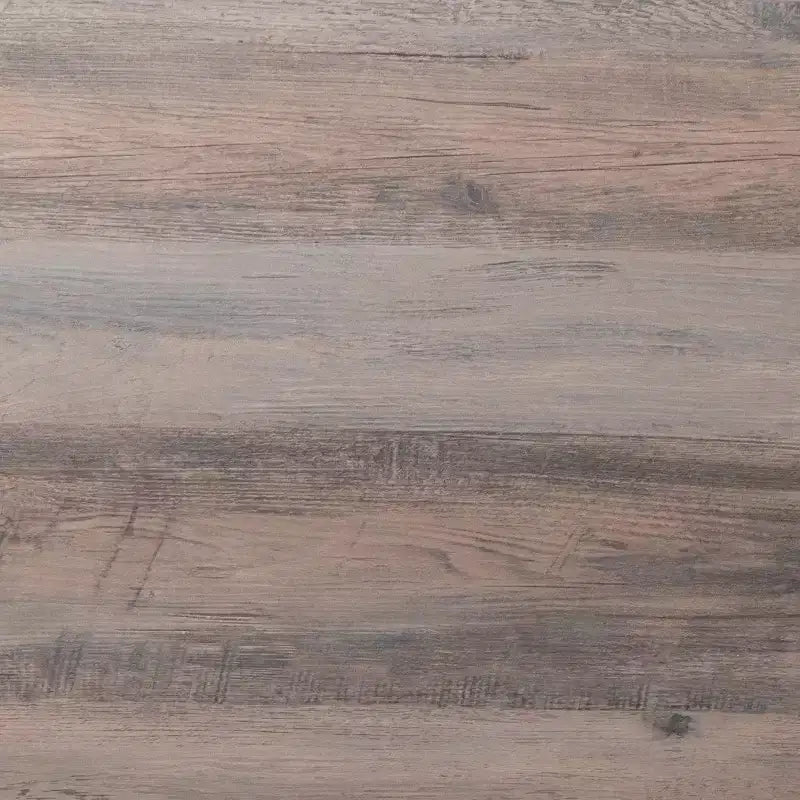 Tavolo da divano in rovere rustico con finitura grigia/lavata e dettagli in acciaio
