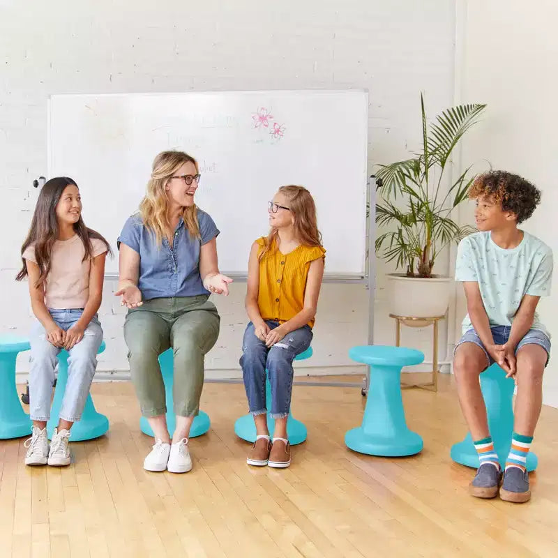 ECR4Kids Twist Active Wobble Stool, altezza seduta 45,72 cm, Arredamento per la classe