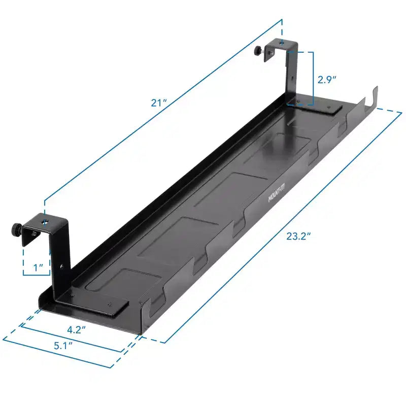 Mount-It! Vassoio portacavi da sottoscrivania, Cesto per la gestione dei cavi per computer desktop, laptop, scrivanie sit-stand e postazioni di lavoro
