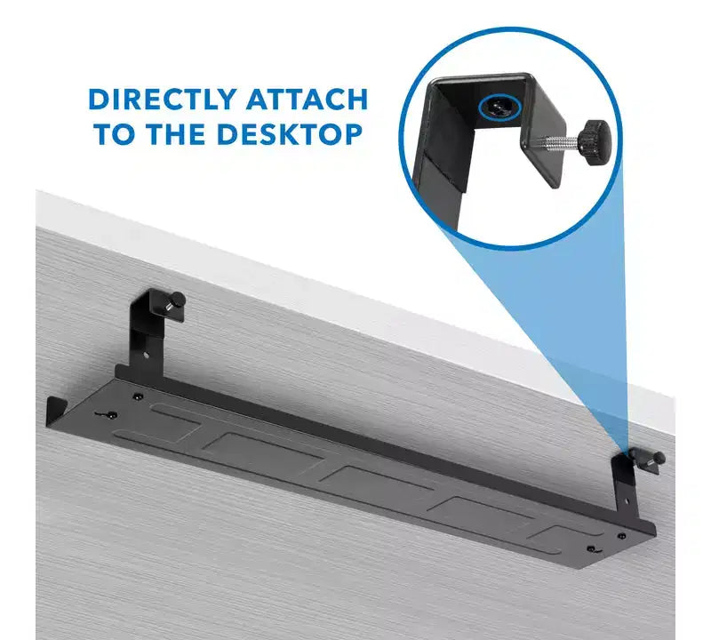 Mount-It! Vassoio portacavi da sottoscrivania, Cesto per la gestione dei cavi per computer desktop, laptop, scrivanie sit-stand e postazioni di lavoro