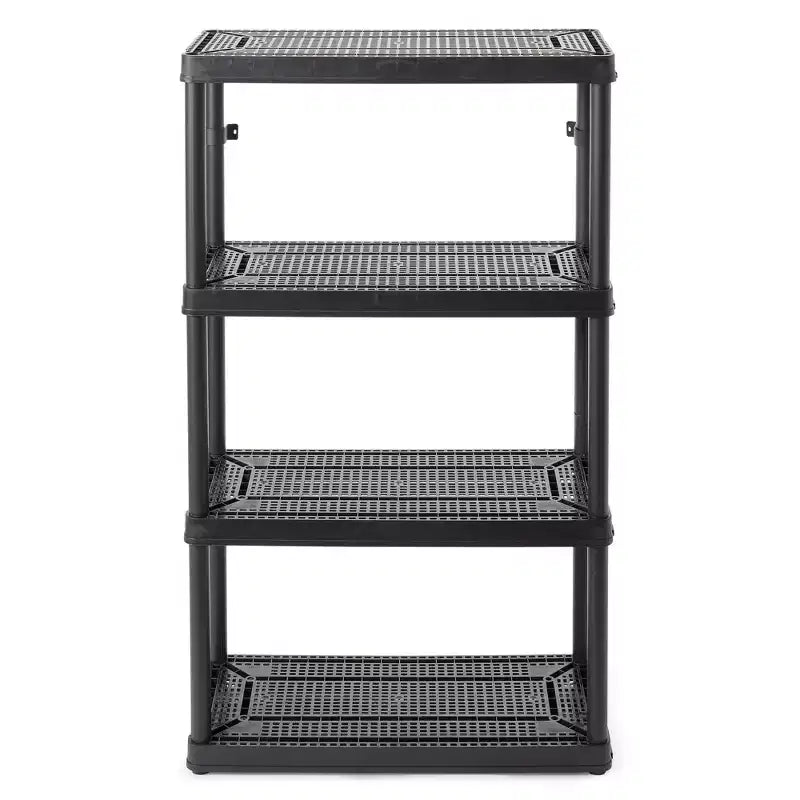 Gracious Living Scaffale portatutto ventilato a 4 ripiani a altezza fissa per casa, garage, cantina, lavanderia