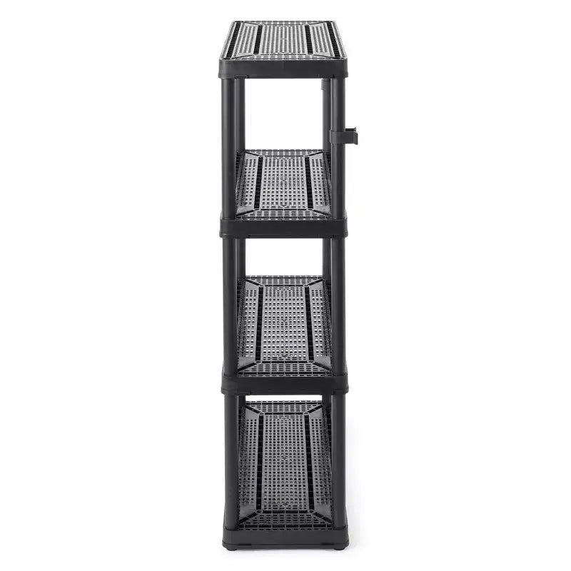 Gracious Living Scaffale portatutto ventilato a 4 ripiani a altezza fissa per casa, garage, cantina, lavanderia