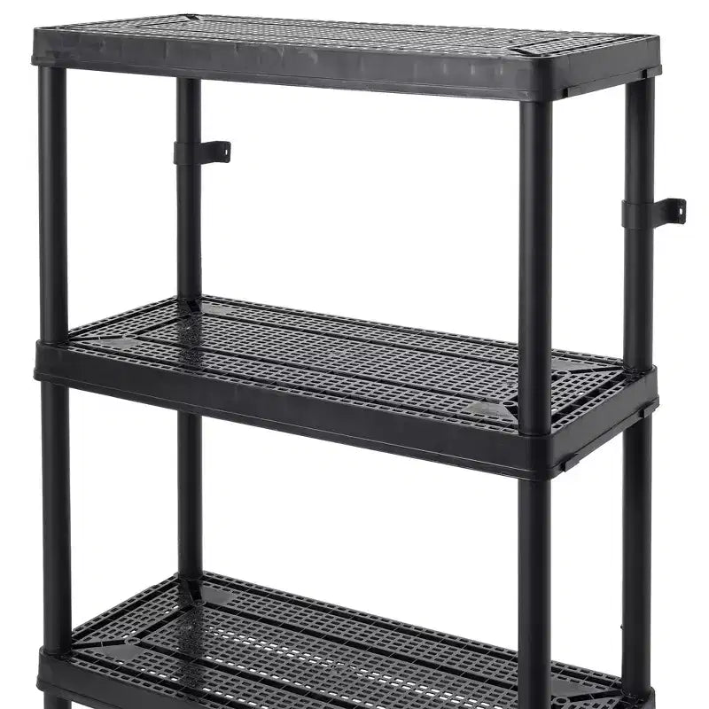 Gracious Living Scaffale portatutto ventilato a 4 ripiani a altezza fissa per casa, garage, cantina, lavanderia