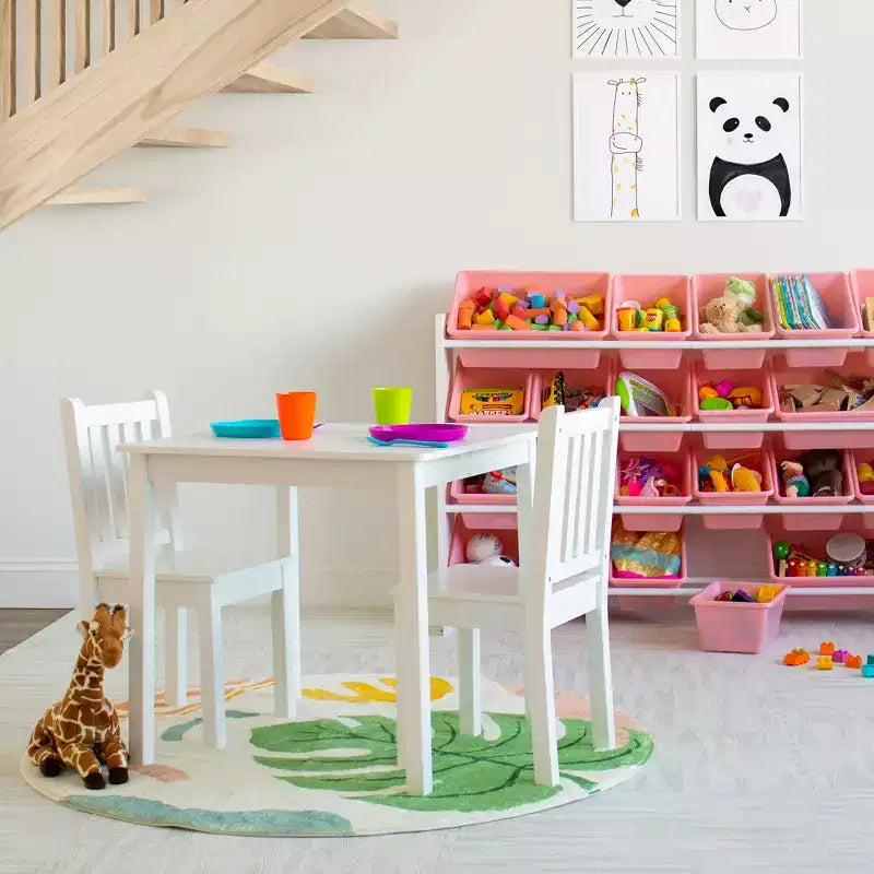 Set 3 Pezzi Tavolo e Sedie in Legno per Bambini - Humble Crew