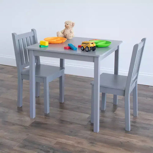 Set 3 Pezzi Tavolo e Sedie in Legno per Bambini - Humble Crew