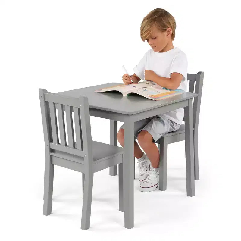 Set 3 Pezzi Tavolo e Sedie in Legno per Bambini - Humble Crew