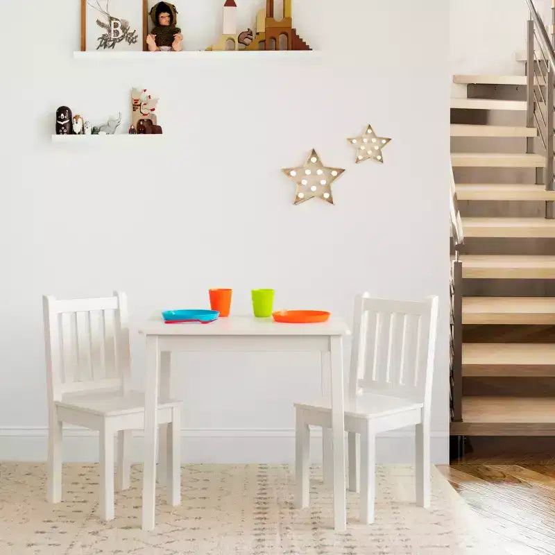 Set 3 Pezzi Tavolo e Sedie in Legno per Bambini - Humble Crew