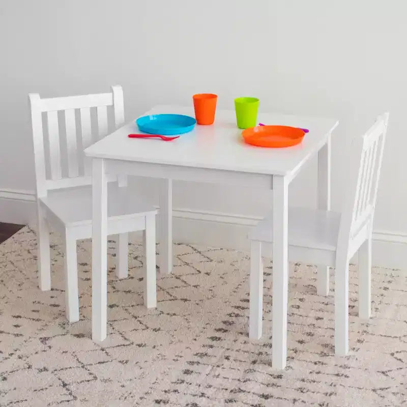Set 3 Pezzi Tavolo e Sedie in Legno per Bambini - Humble Crew