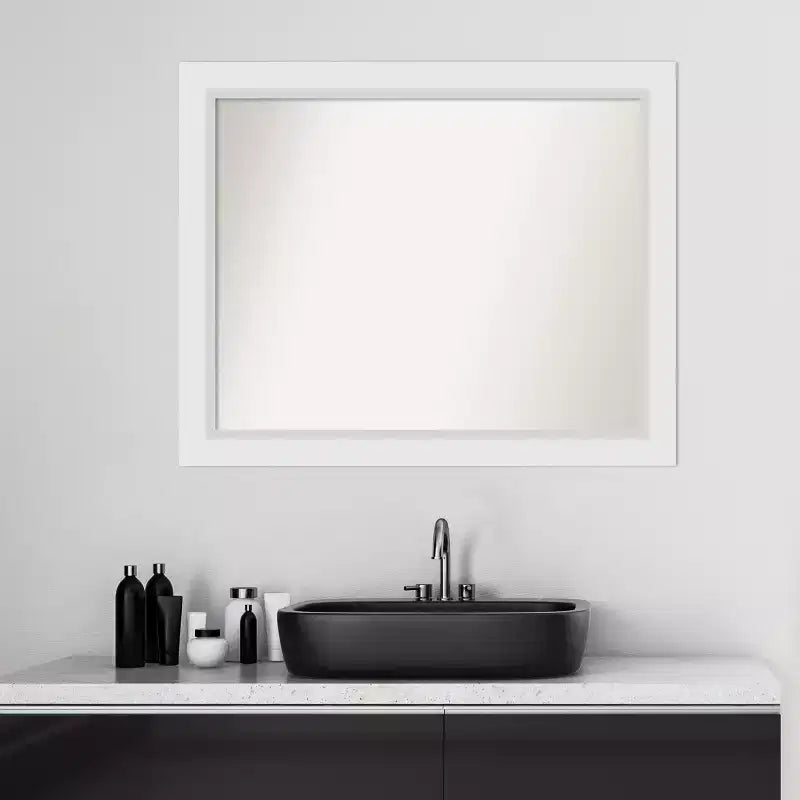 Specchio da parete per bagno Amanti Art Blanco White, senza smussatura