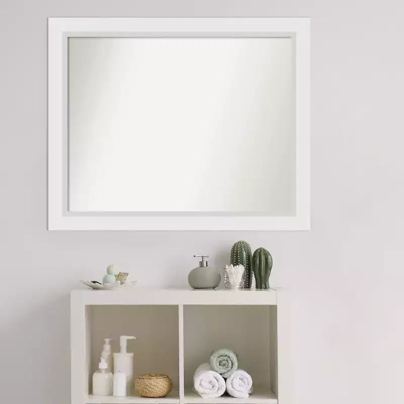 Specchio da parete per bagno Amanti Art Blanco White, senza smussatura