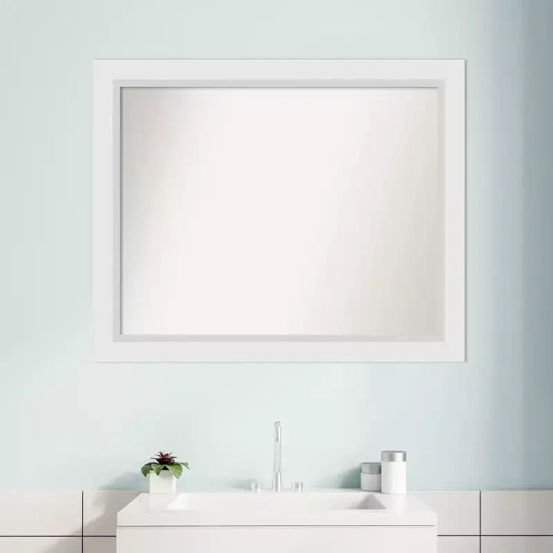 Specchio da parete per bagno Amanti Art Blanco White, senza smussatura