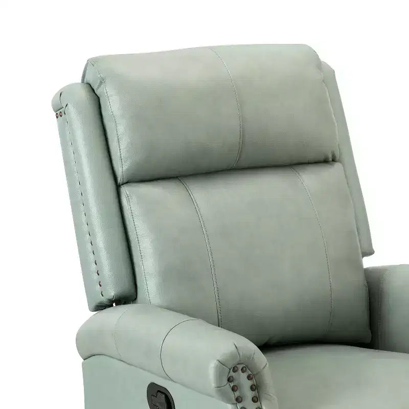 Poltrona reclinabile manuale in vera pelle Irene 30.5 Wide con braccioli arrotolati | ART OF LIVING DESIGNS